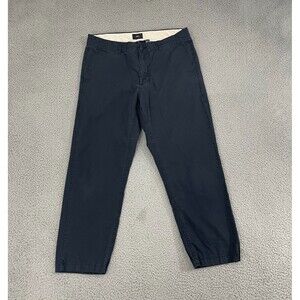 Obey Straggler Pants Men 32x26 Dark Navy Skater Flat Front Preppy Chino